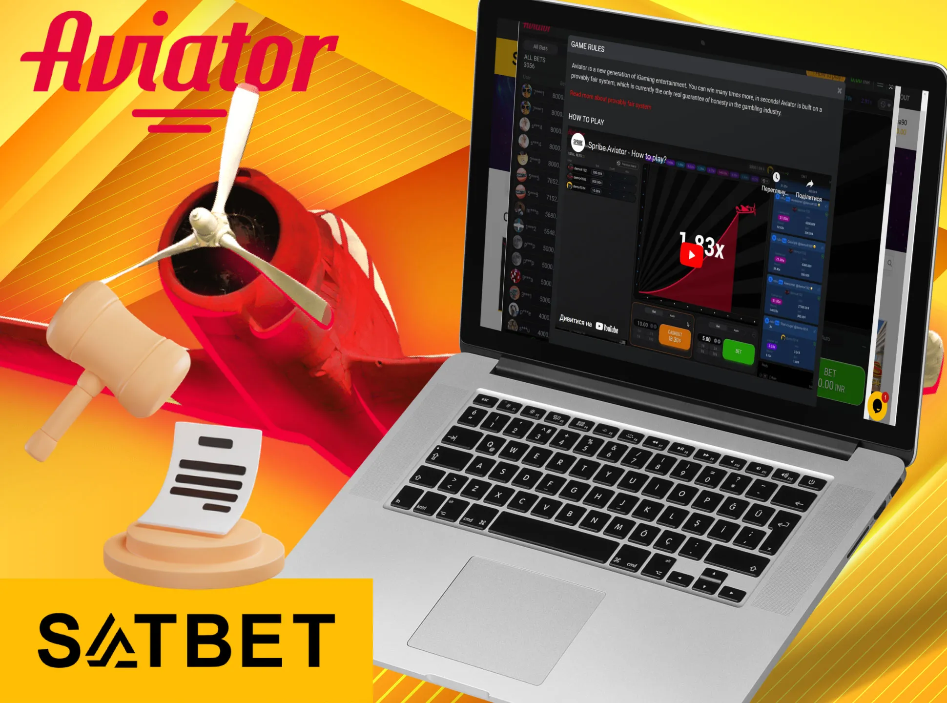 Follow special Aviator rules when playing it at the Satbet.
