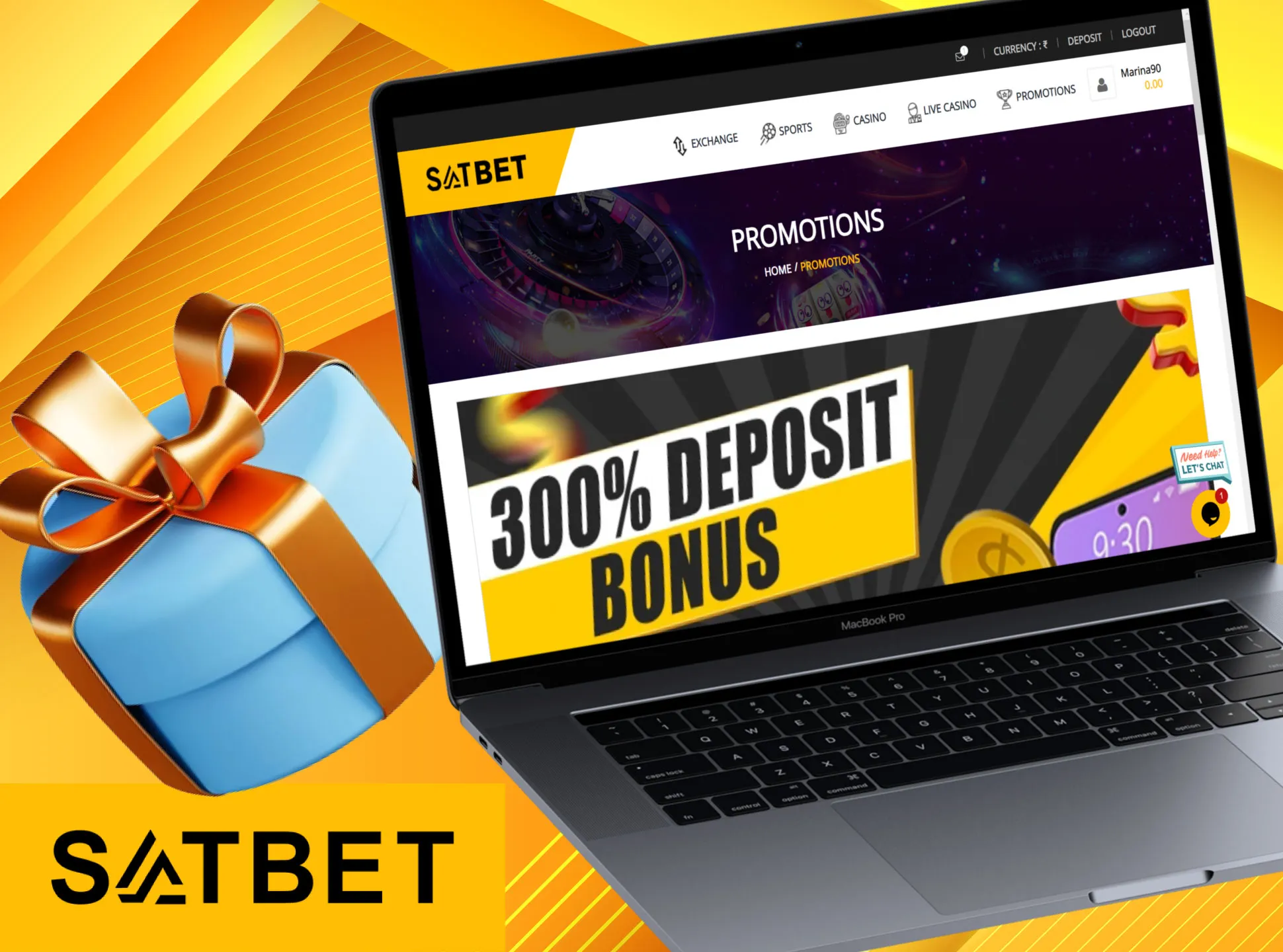 Get your Satbet welcome bonus after registration.