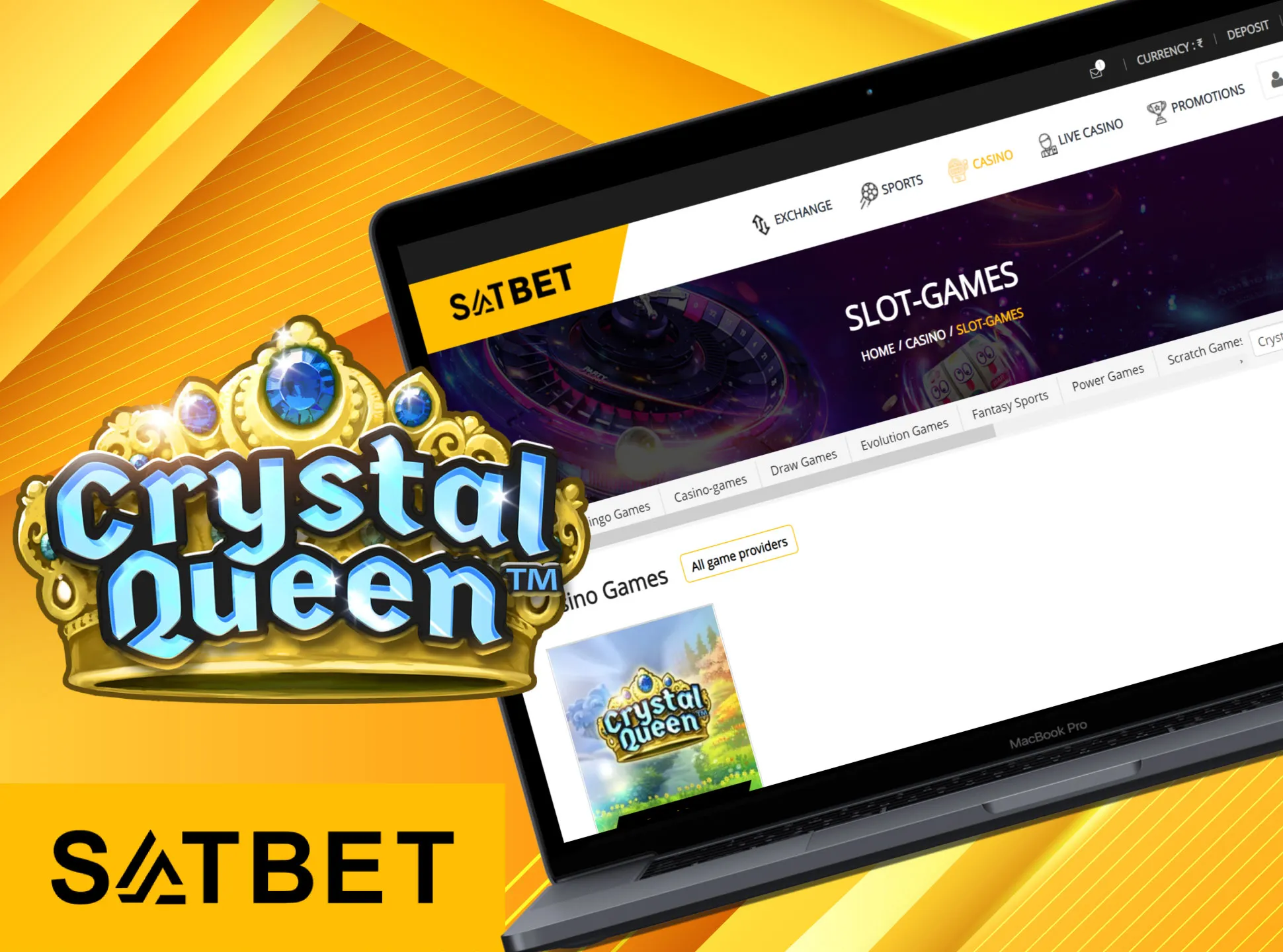 Play the Crystal Queen slot and have fun at the Satbet.