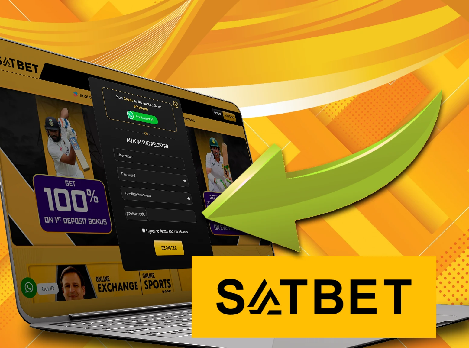 To get the bonus using the promo code, enter it on Satbet.